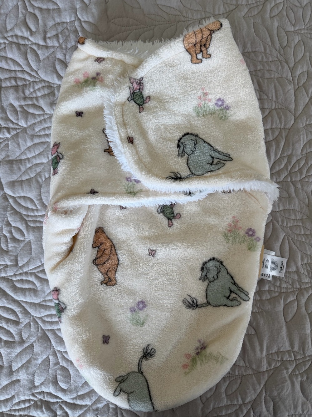 Plush Cream Baby Sleeping Sack with Winnie-the-Pooh Characters